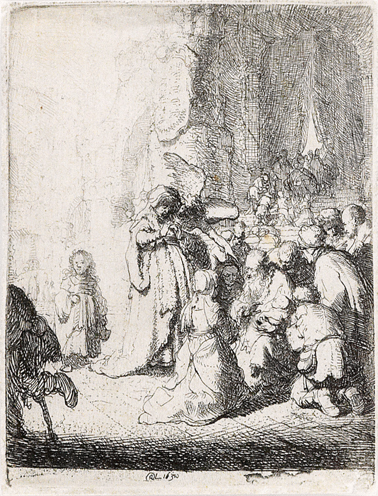 REMBRANDT VAN RIJN The Presentation in the Temple with an Angel.